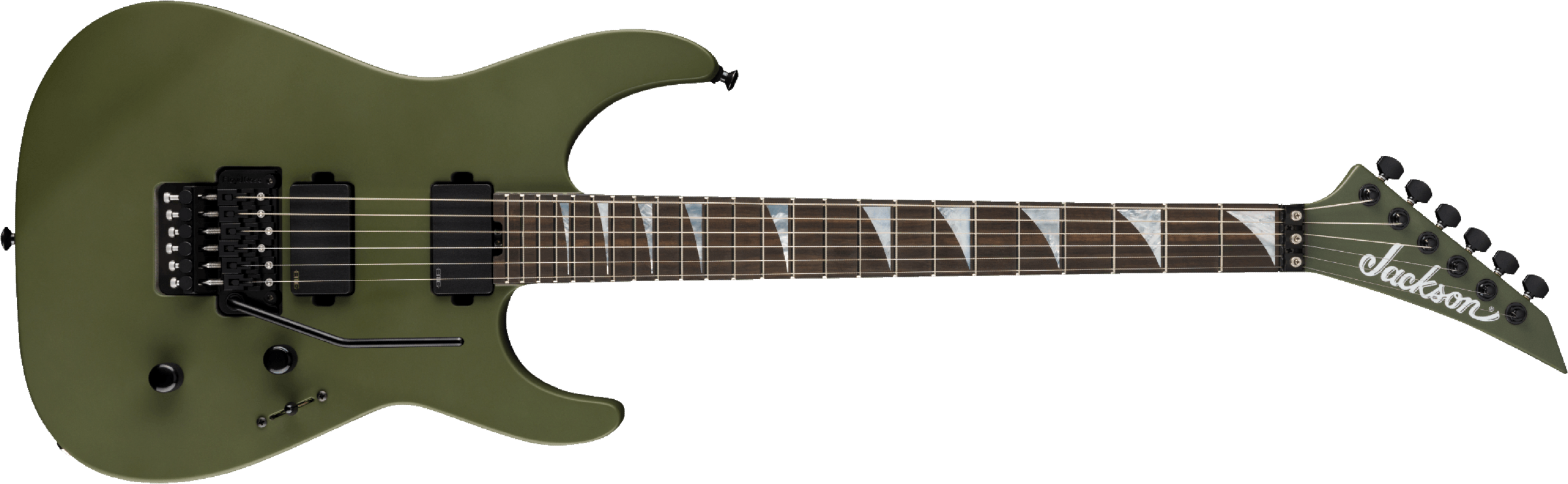 Jackson Sl2mg American Soloist Trem Hh Eb - Matte Army Drab - E-Gitarre aus Metall - Main picture