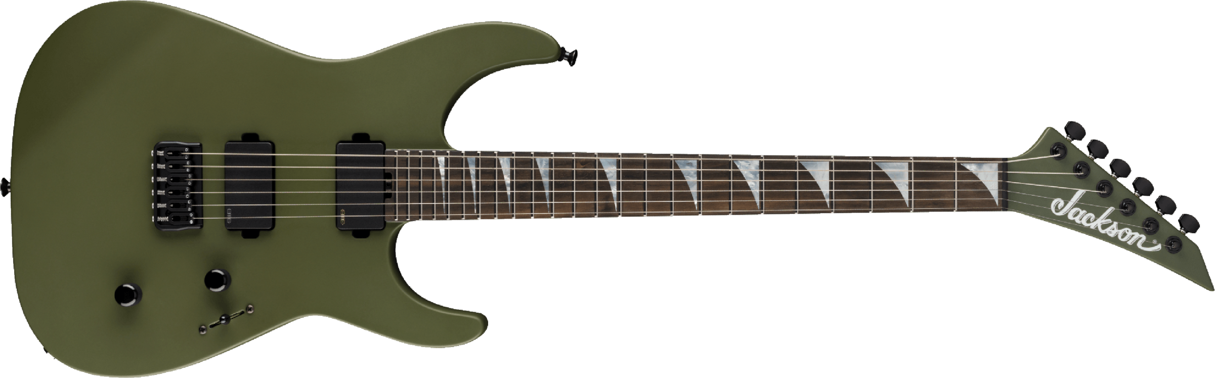 Jackson Sl2mg Ht American Soloist Ht Hh Eb - Matte Army Drab - E-Gitarre aus Metall - Main picture