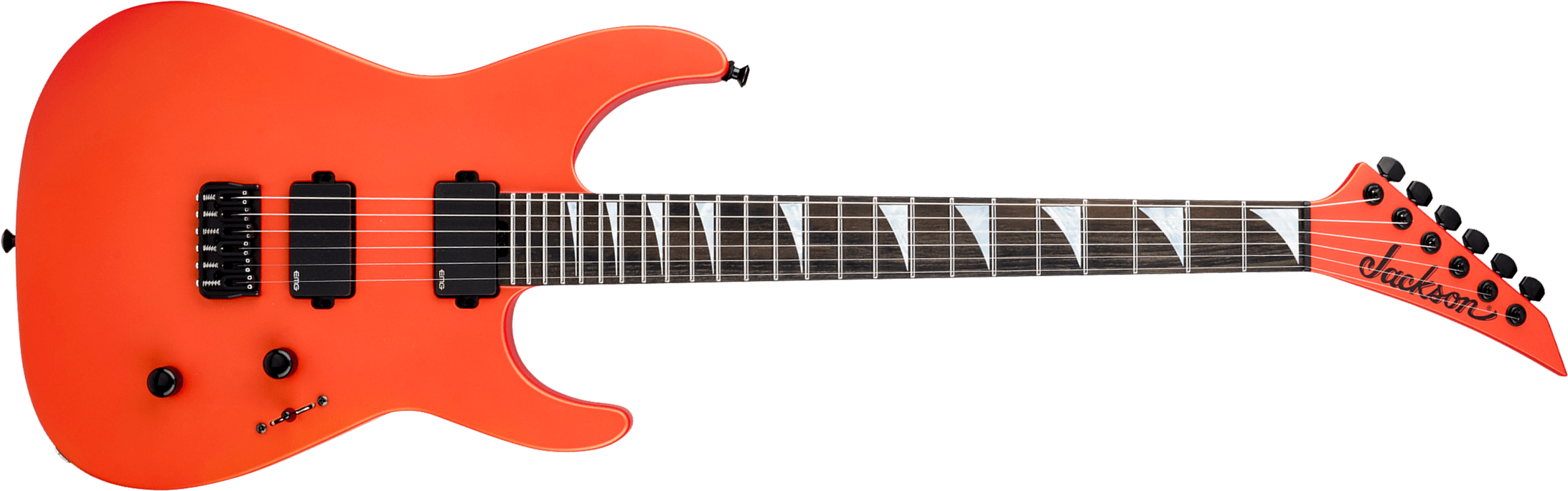 Jackson Sl2mg Ht American Soloist Usa 2h Emg Eb - Satin Lambo Orange - E-Gitarre aus Metall - Main picture
