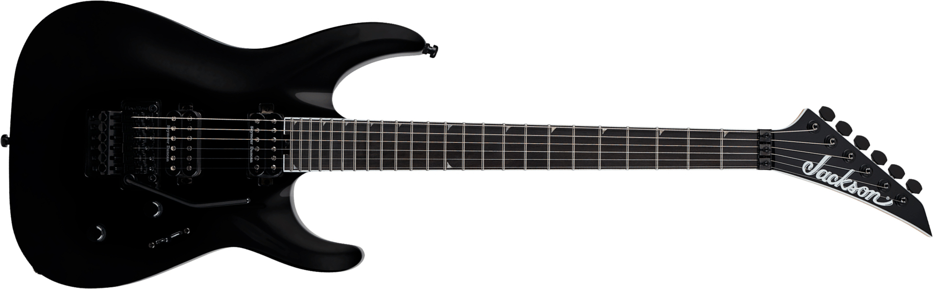 Jackson Sla2 Ht Pro Plus 2h Seymour Duncan Fr Eb - Gloss Black - E-Gitarre aus Metall - Main picture