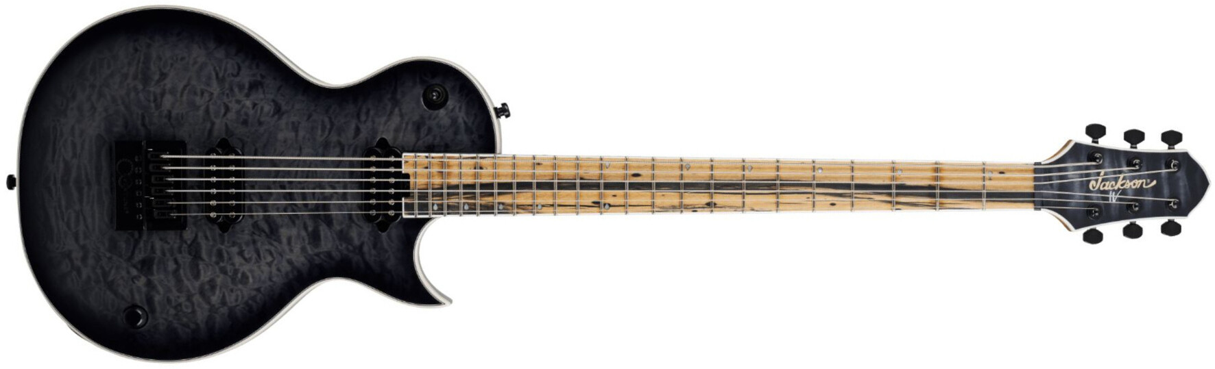 Jackson Sleep Token Iv Monarkh Pro Plus Signature Baryton Ht Ht Eb - Transparent Black Burst - Bariton E-Gitarre - Main picture