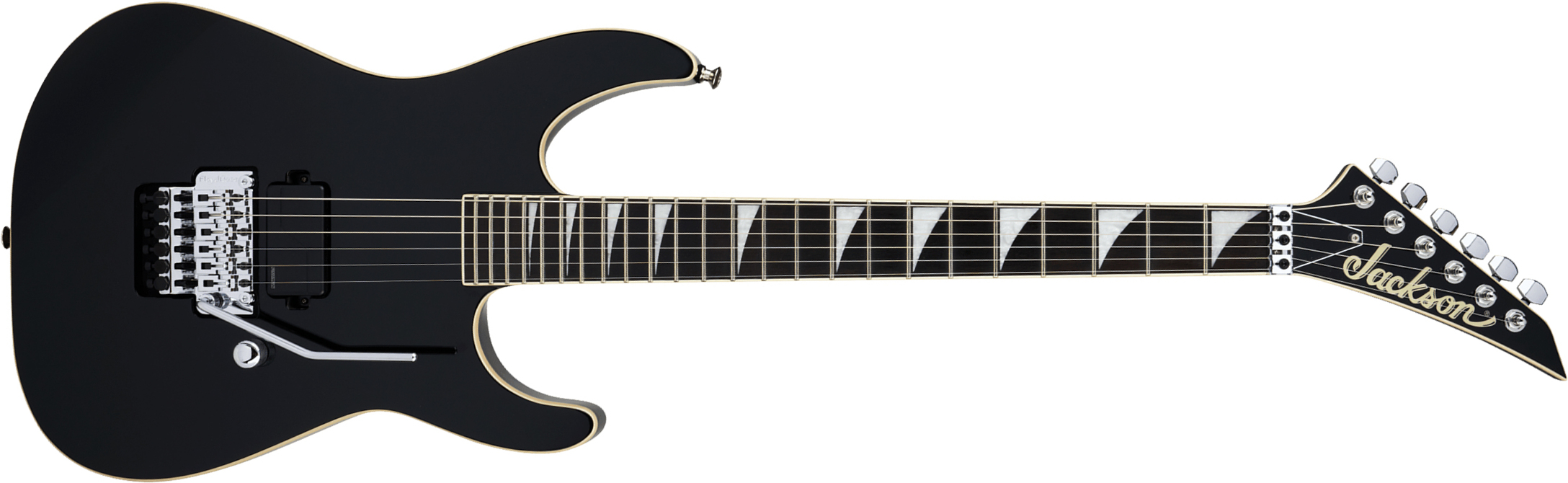 Jackson Soloist Sl1a Pro Plus Pure Metal 1h Fishman Fluence Modern Fr Eb - Gloss Black - E-Gitarre aus Metall - Main picture