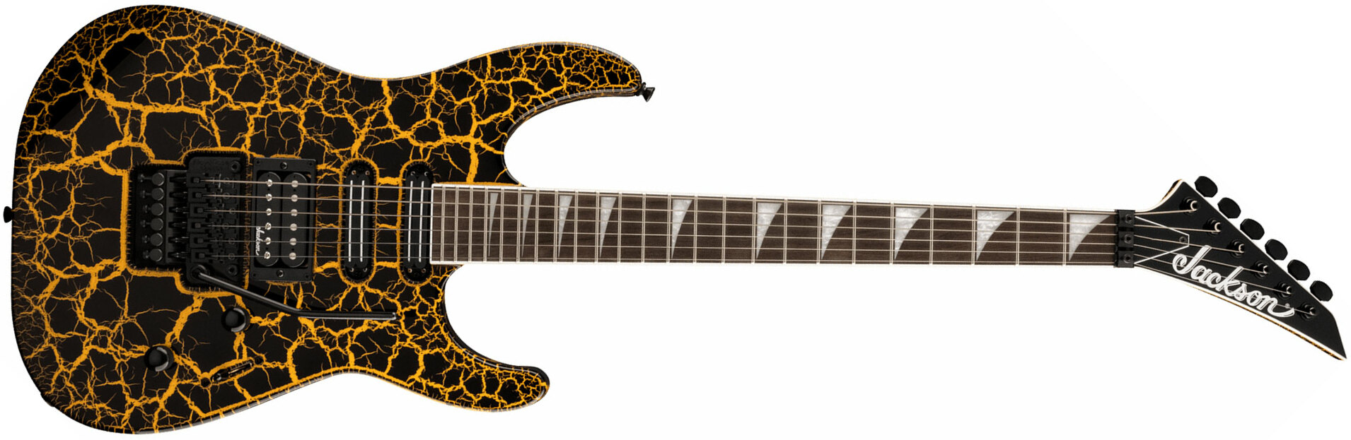 Jackson Soloist Sl3x Dx Hstst Fr Lau - Yellow Crackle - E-Gitarre in Str-Form - Main picture