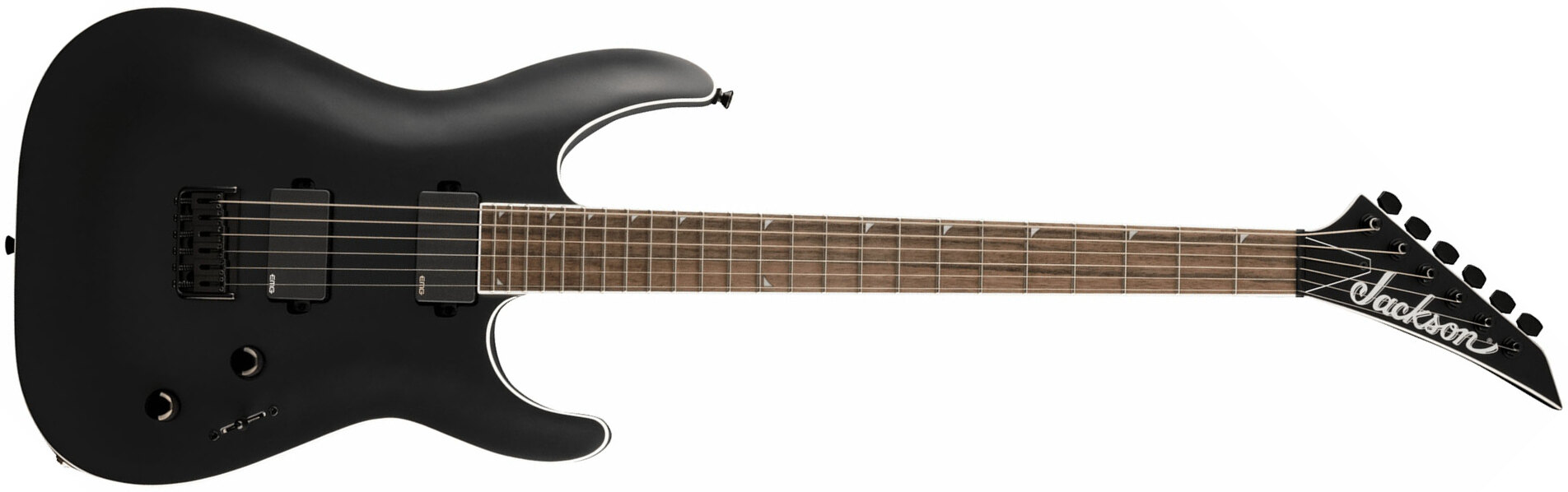 Jackson Soloist Sla6 Dx Baritone 2h Emg Ht Lau - Satin Black - Bariton E-Gitarre - Main picture