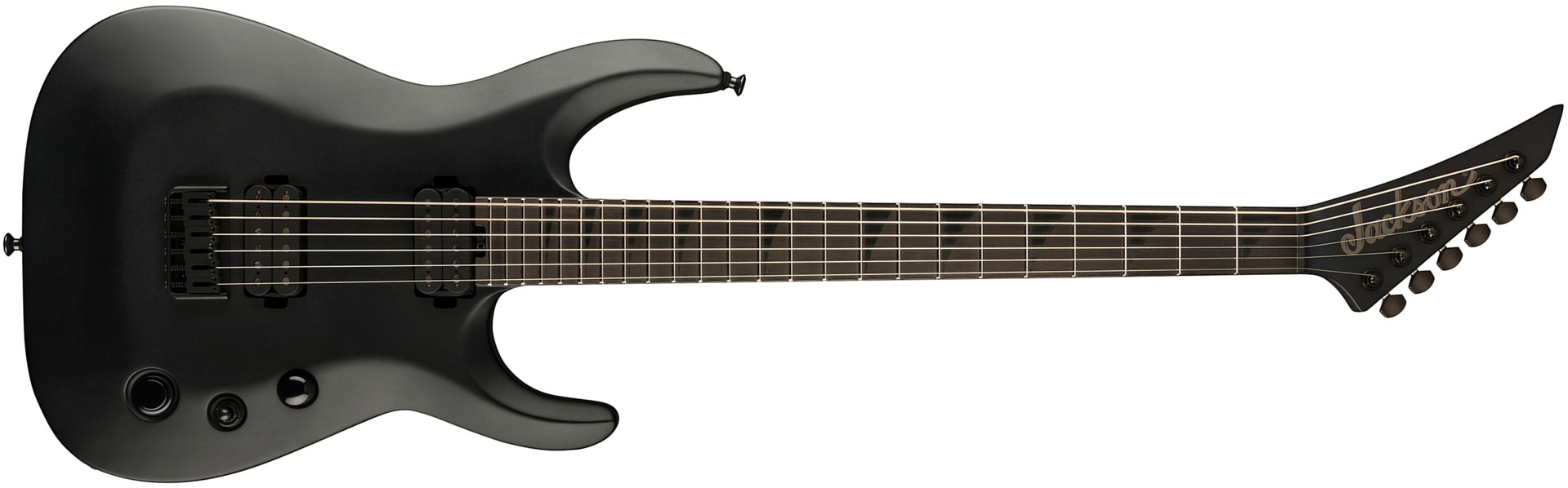 Jackson Soloist Slat Ht6 Baritone Pro Plus Xt 2h Seymour Duncan Eb - Satin Black - Bariton E-Gitarre - Main picture