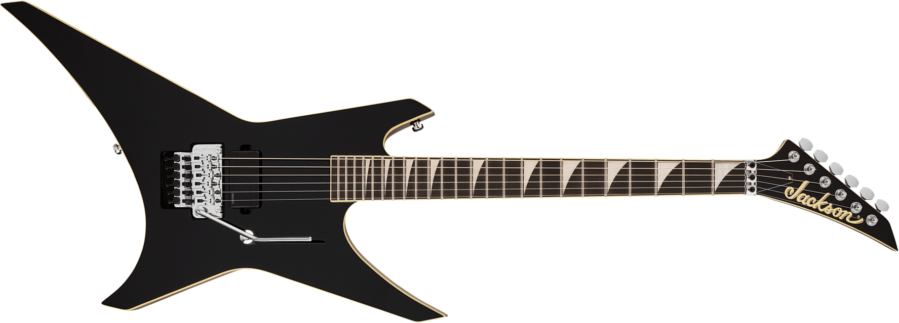 Jackson Warrior Wr1a Pro Plus Pure Metal Ltd 1h Fishman Fluence Modern Fr Eb - Gloss Black - E-Gitarre aus Metall - Main picture