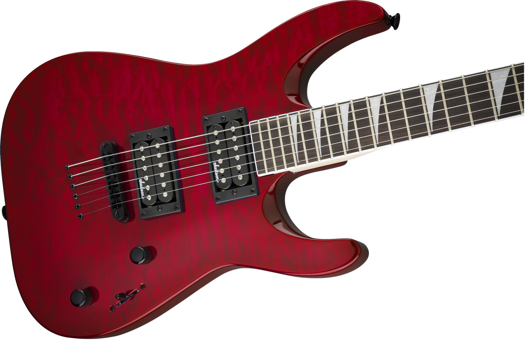 Jackson Dinky Arch Top Js32tq Dka  Hh Ht Ama - Transparent Red - E-Gitarre aus Metall - Variation 2