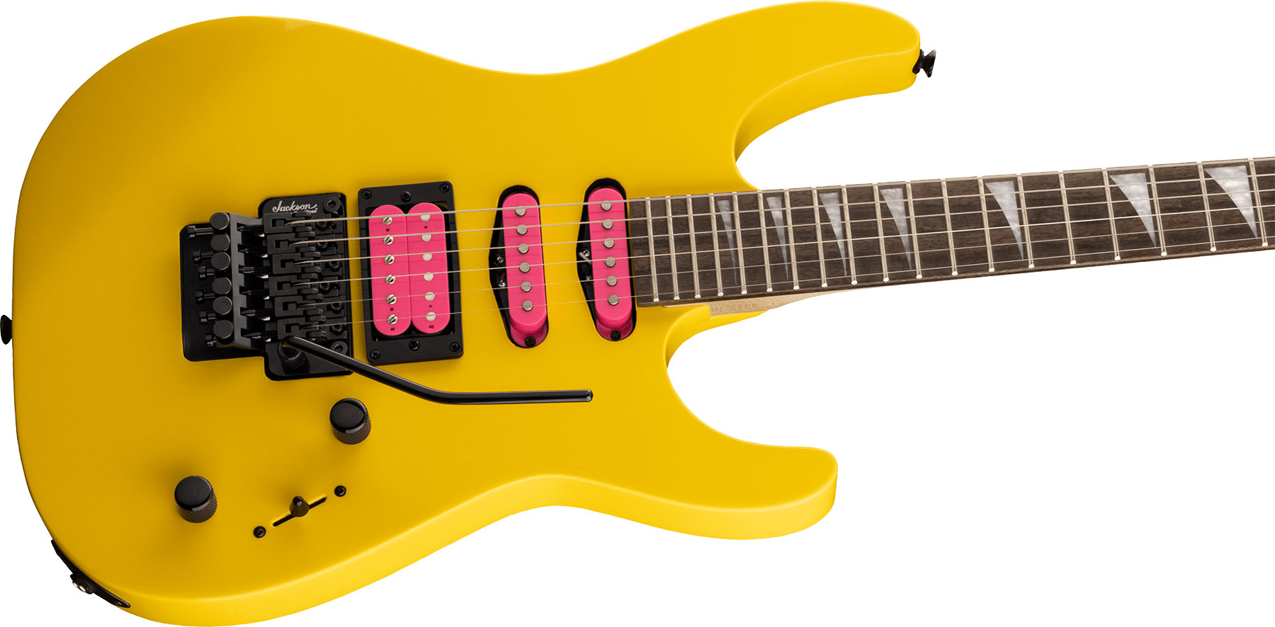Jackson Dinky Dk3xr Hss Fr Lau - Caution Yellow - E-Gitarre in Str-Form - Variation 2