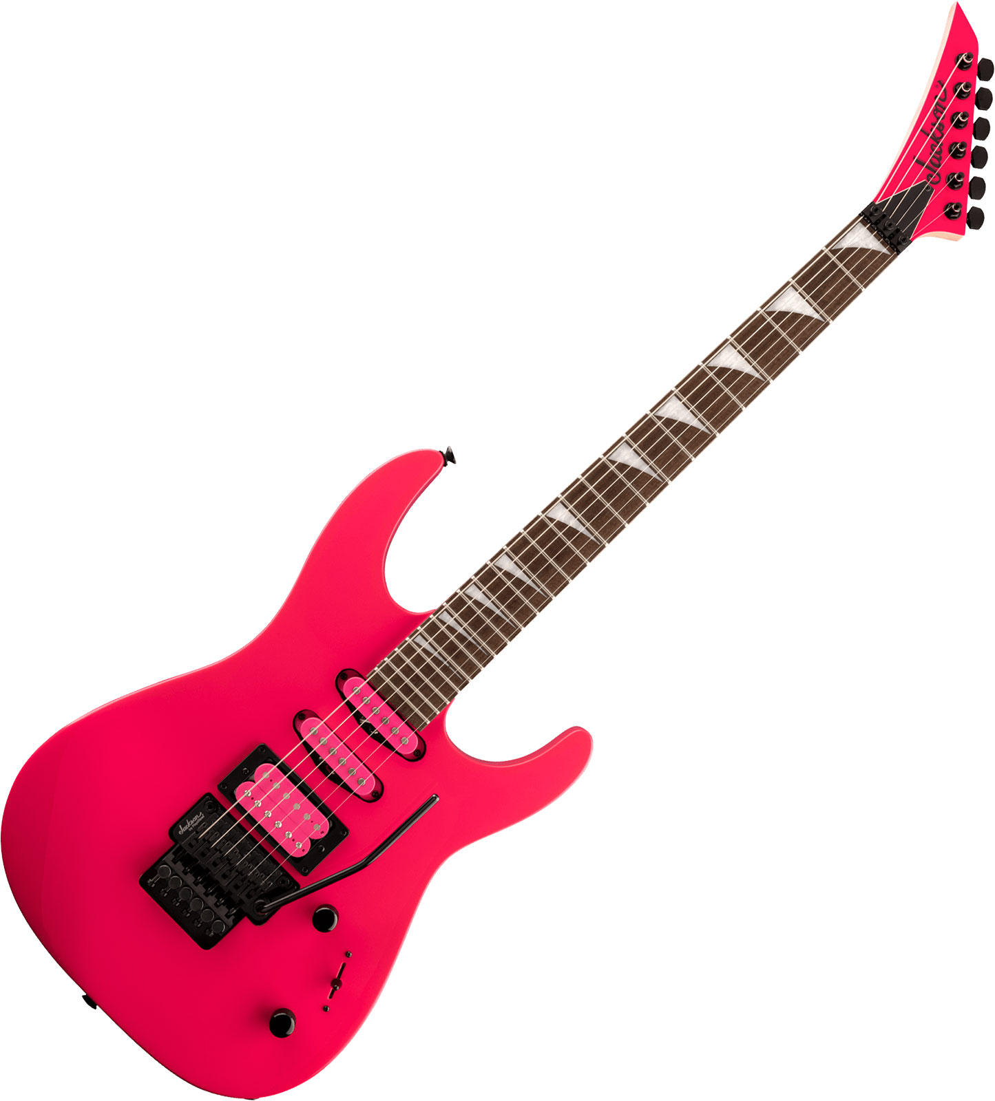 Jackson Dinky Dk3xr Hss Fr Lau - Neon Pink - E-Gitarre in Str-Form - Variation 4