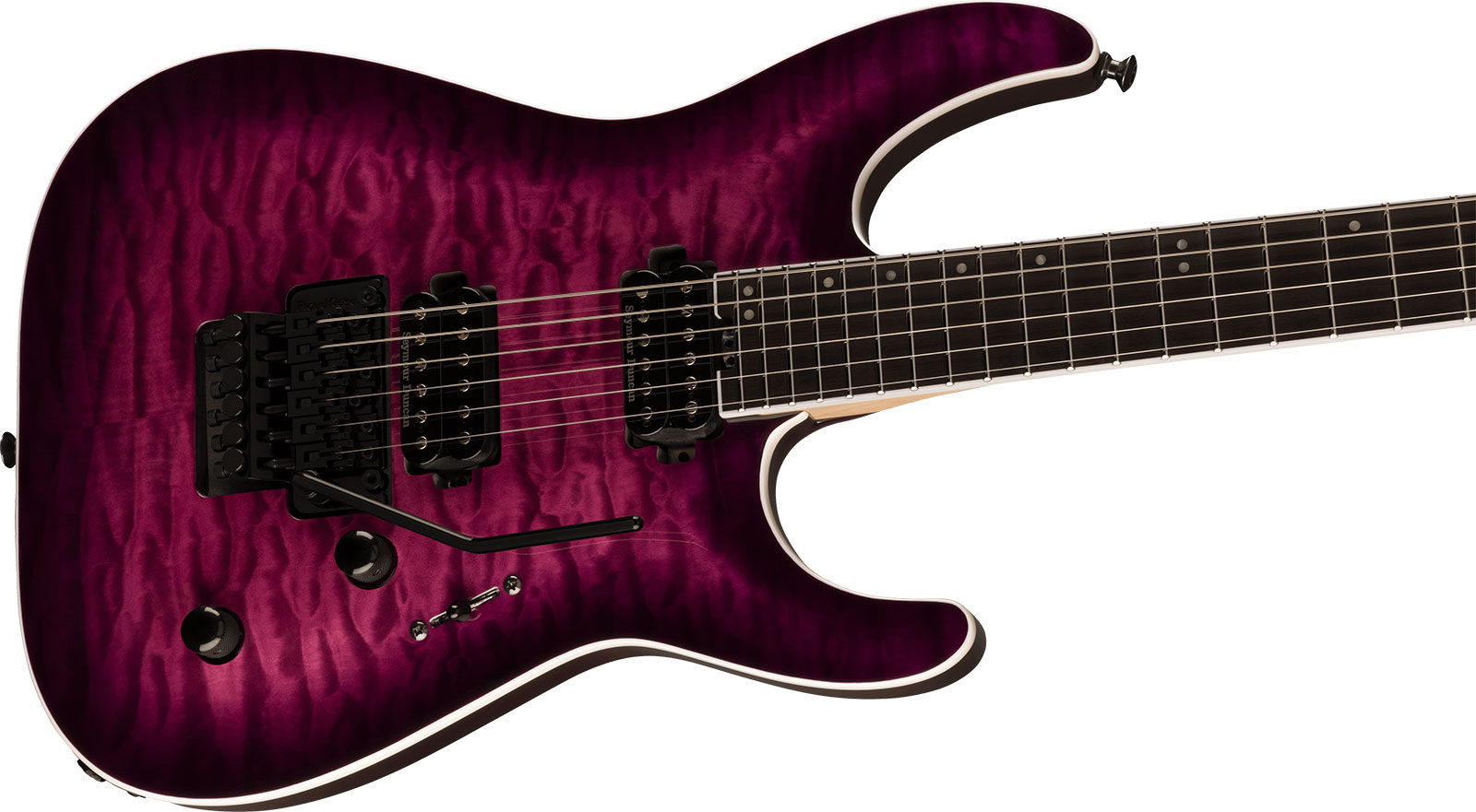 Jackson Dinky Dkaq Pro Plus 2h Seymour Duncan Fr Eb - Transparent Purple Burst - E-Gitarre in Str-Form - Variation 2
