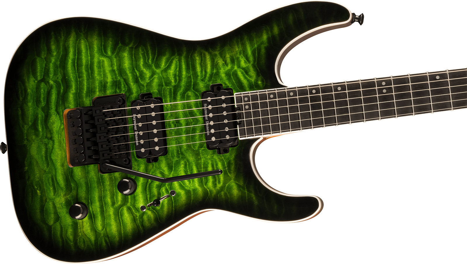 Jackson Dinky Dkaq Pro Plus 2h Seymour Duncan Fr Eb - Emerald Green - E-Gitarre aus Metall - Variation 2