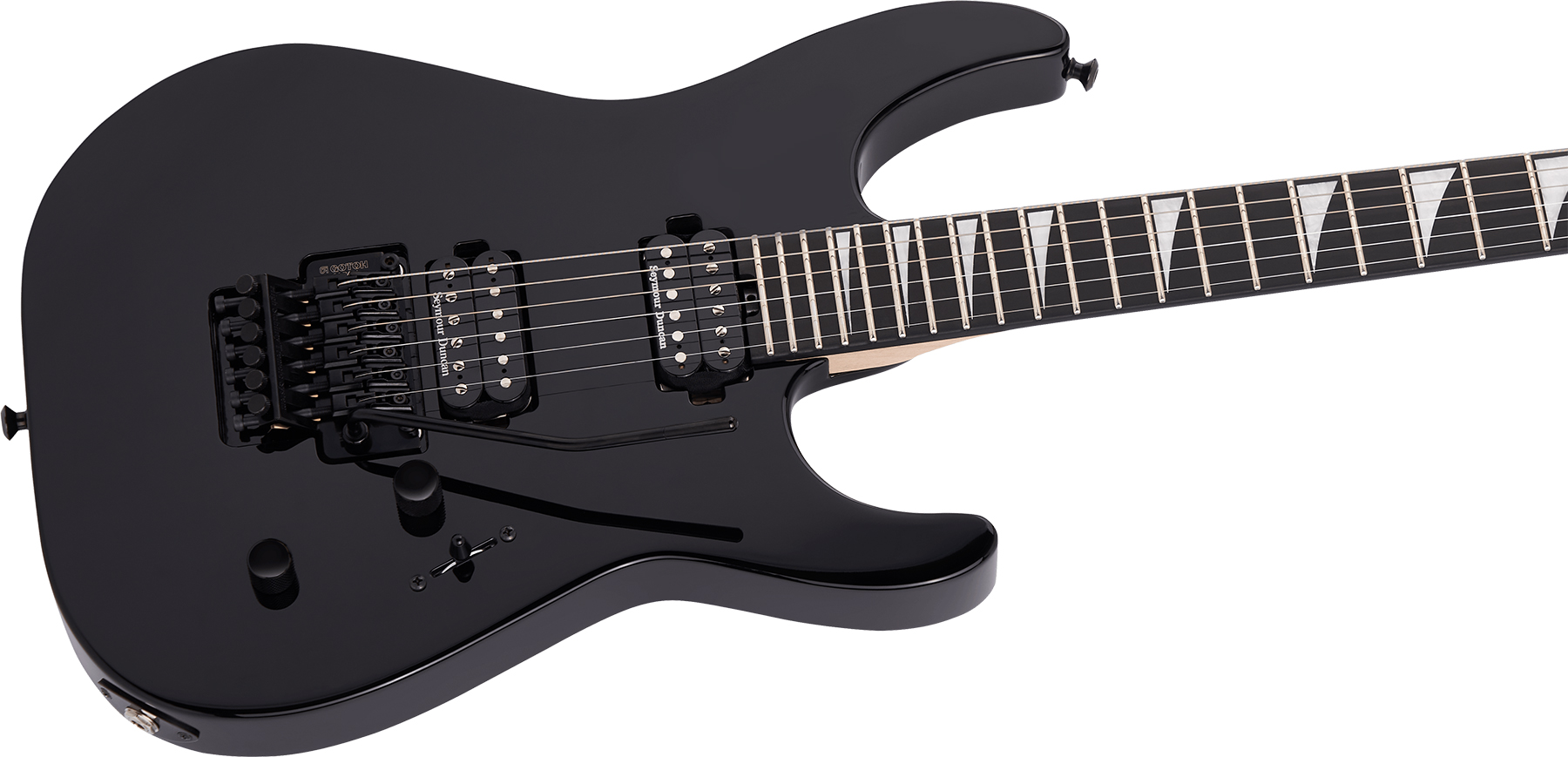 Jackson Dinky Dkr Mah Mj Jap 2h Seymour Duncan Fr Eb - Black - E-Gitarre in Str-Form - Variation 2