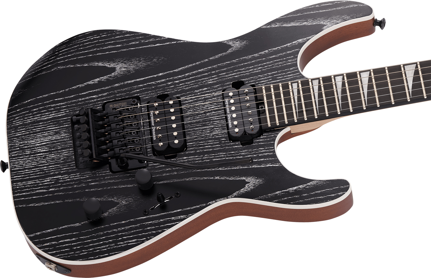 Jackson Dinky Dkra Mj Jap 2h Seymour Duncan Fr Eb - Matte Black Ash - E-Gitarre in Str-Form - Variation 2