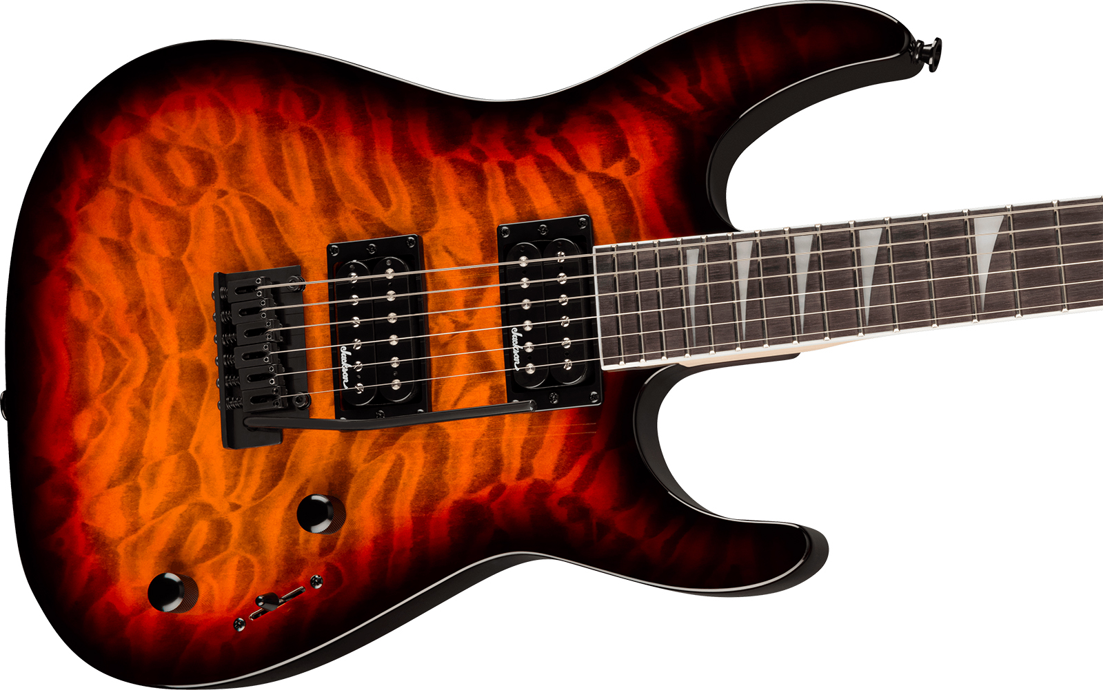 Jackson Dinky Js20 Dkq 2pt 2h Trem Ama - Transparent Tobacco Burst - E-Gitarre in Str-Form - Variation 2