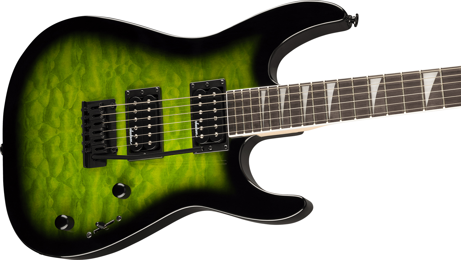 Jackson Dinky Js20 Dkq 2pt 2h Trem Ama - Transparent Green Burst - E-Gitarre in Str-Form - Variation 2