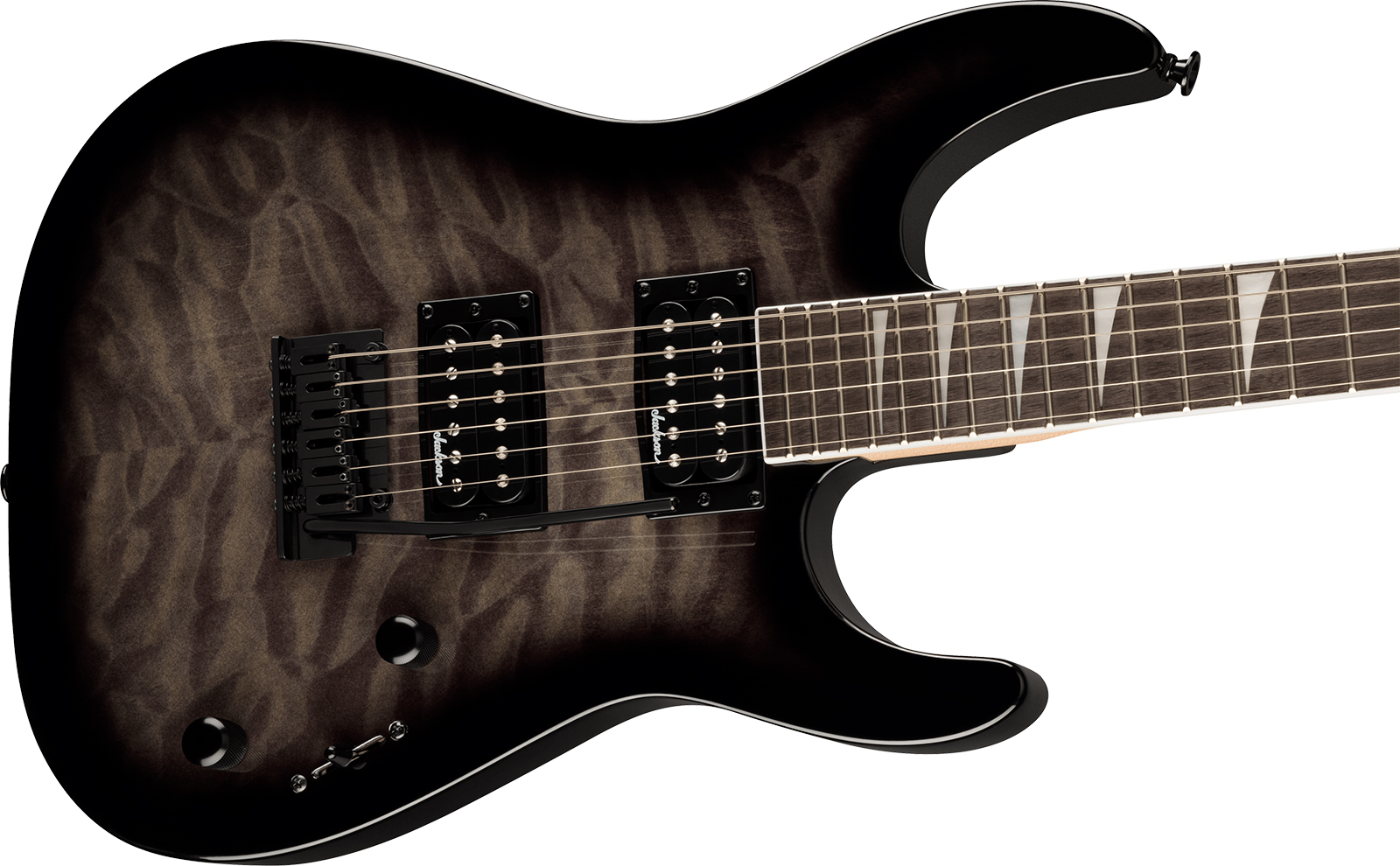 Jackson Dinky Js20 Dkq 2pt 2h Trem Ama - Transparent Black Burst - E-Gitarre in Str-Form - Variation 7