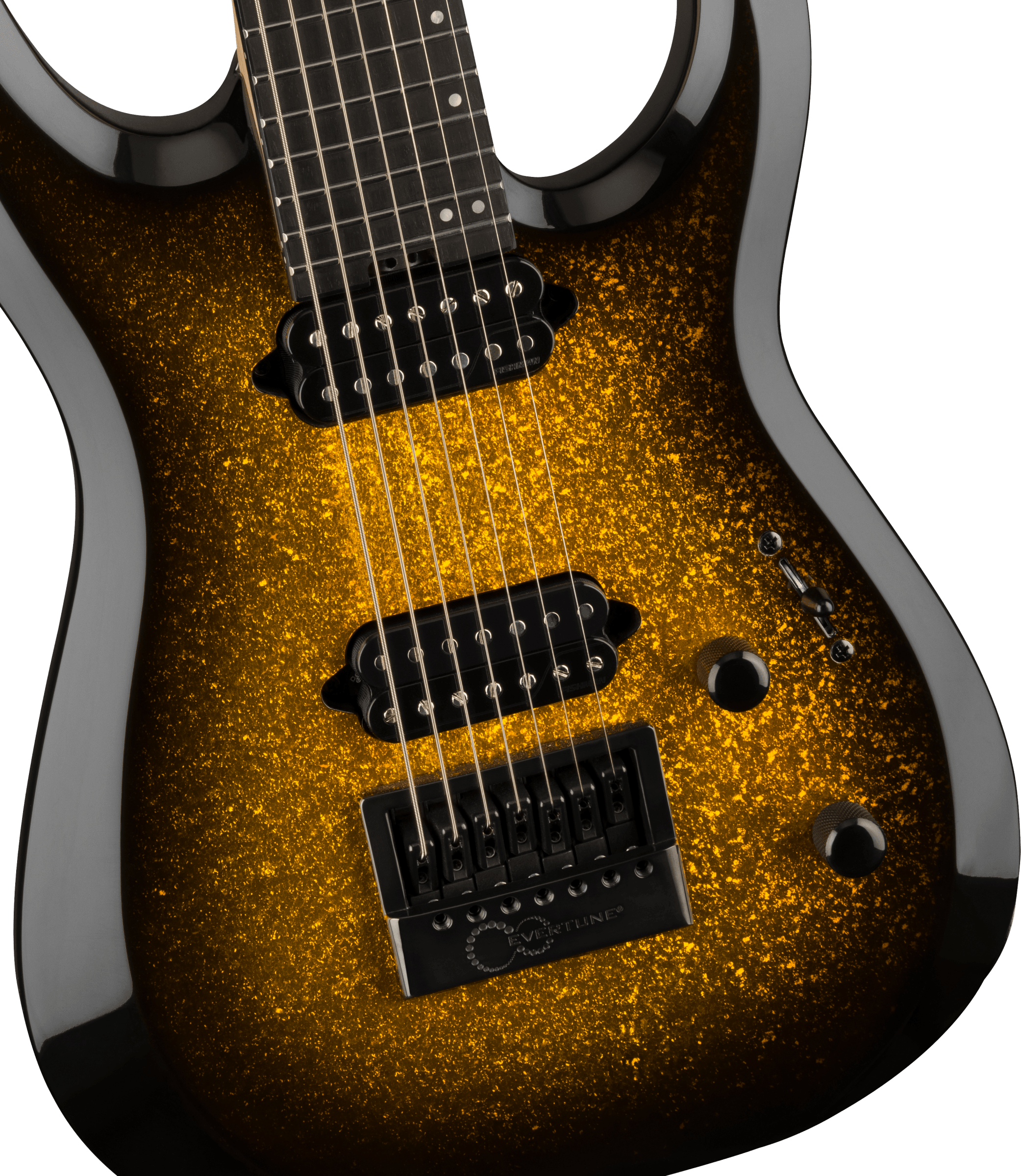 Jackson Dinky Dk Modern Evtn7 Pro Plus Evertune 2h Fishman Eb - Gold Sparkle - 7-saitige E-Gitarre - Variation 2