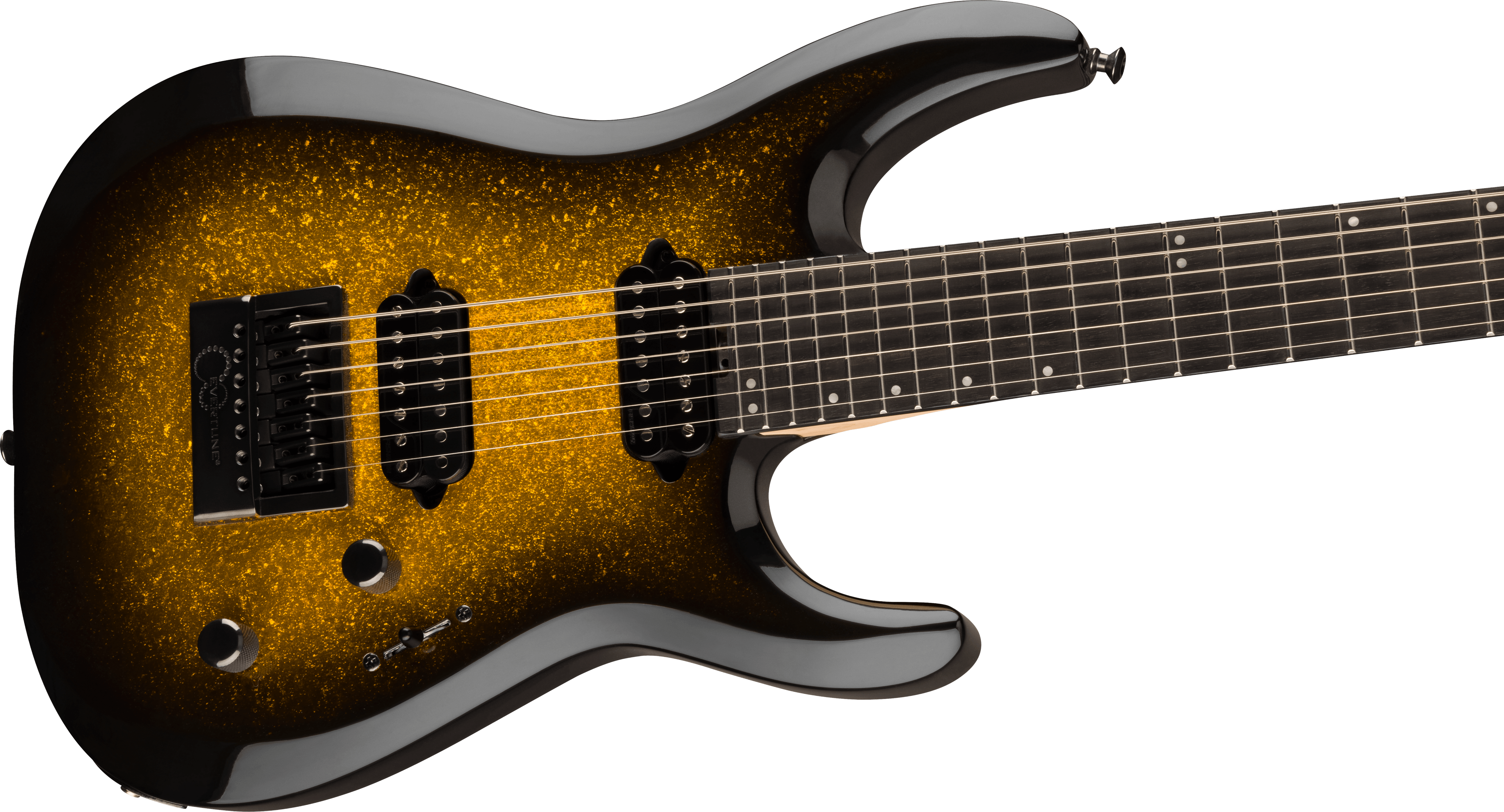 Jackson Dinky Dk Modern Evtn7 Pro Plus Evertune 2h Fishman Eb - Gold Sparkle - 7-saitige E-Gitarre - Variation 3