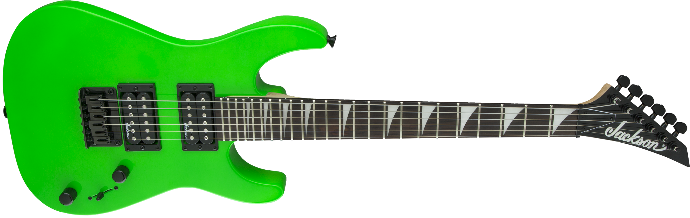 Jackson Dinky Minion Js1x Diapason Court Hh Ht Ama - Neon Green - E-Gitarre für Kinder - Variation 2