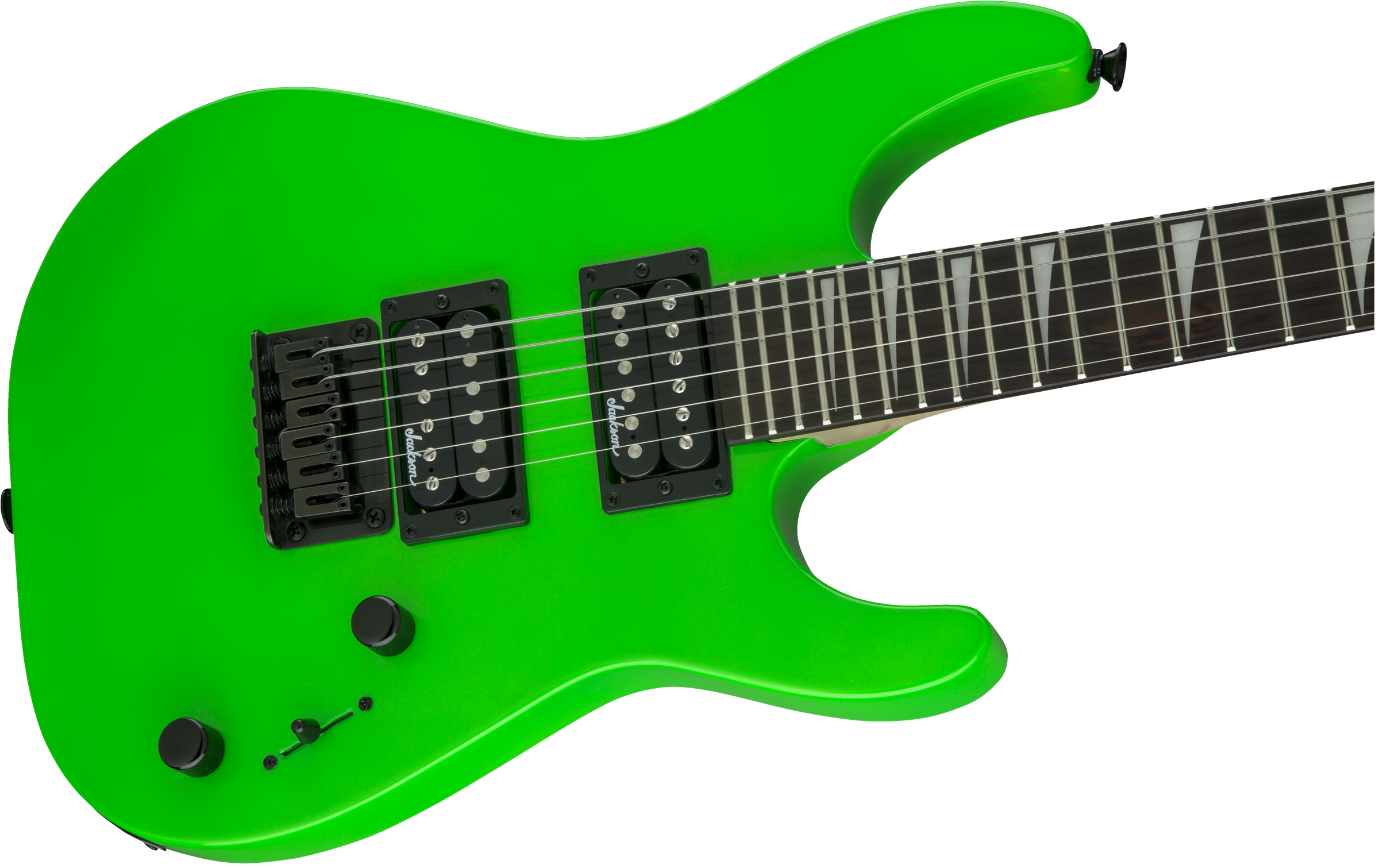 Jackson Dinky Minion Js1x Diapason Court Hh Ht Ama - Neon Green - E-Gitarre für Kinder - Variation 4
