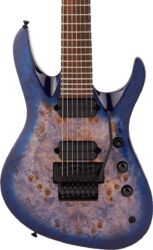 7-saitige e-gitarre Jackson Chris Broderick Pro Soloist 7 FR - Trans blue poplar