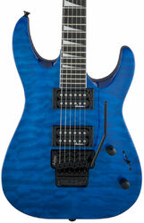Double cut e-gitarre Jackson Dinky Arch Top JS32Q DKA - Trans blue