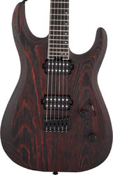 Bariton e-gitarre Jackson Pro Dinky DK Modern Ash HT6 - Baked red