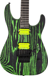 E-gitarre aus metall Jackson Pro Dinky DK2 Ash - Green glow