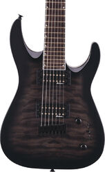 7-saitige e-gitarre Jackson Dinky Arch Top JS22Q-7 DKA HT - Transparent black burst