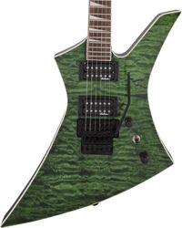 E-gitarre aus metall Jackson Kelly KEXQ - Transparent green