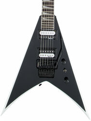 E-gitarre aus metall Jackson King V JS32 - Black white bevels