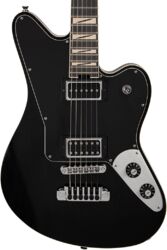Retro-rock-e-gitarre Jackson Pro Lee Malia LM-87 - Open-Pore Black Semi-Gloss