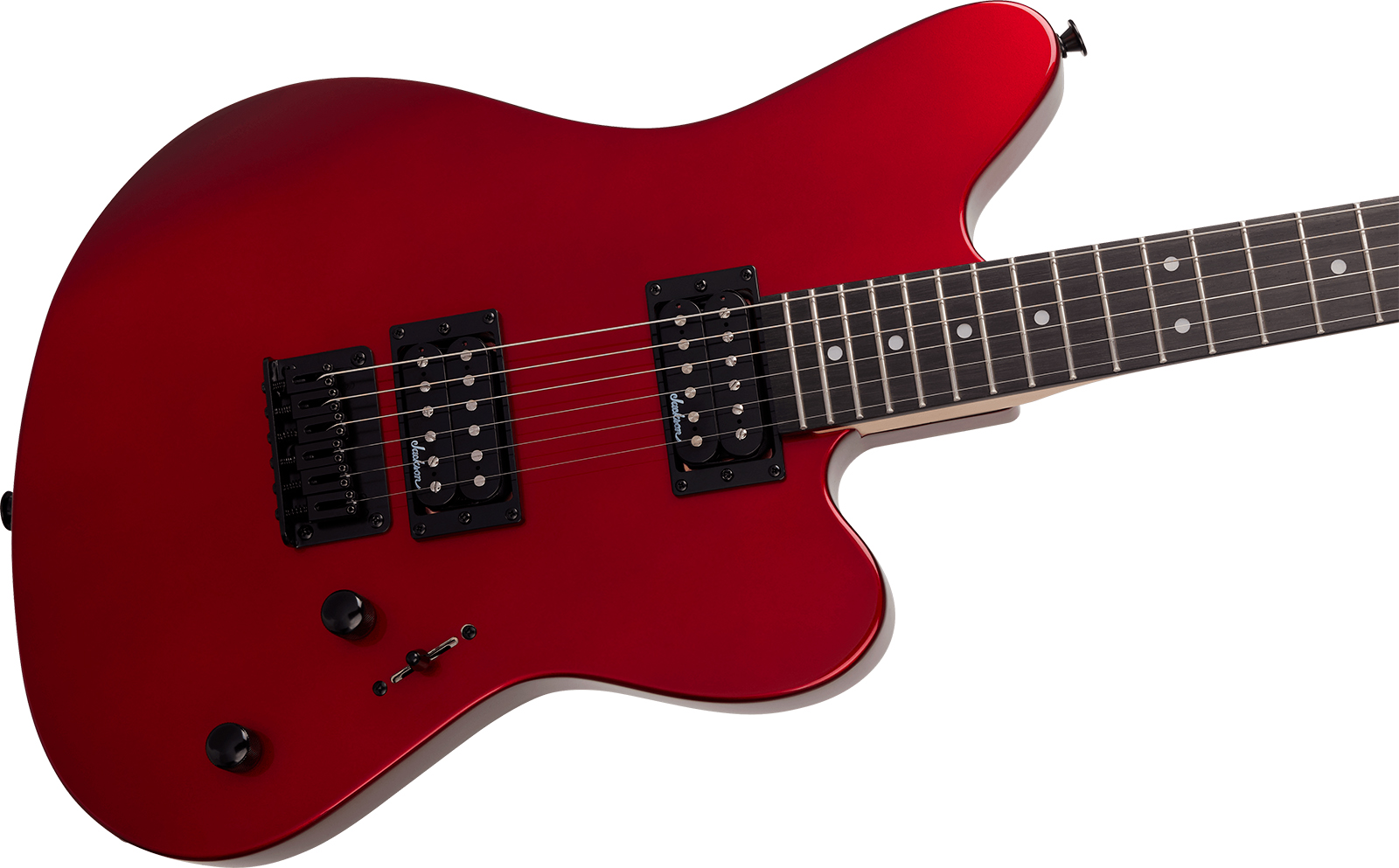 Jackson Js22 Surfcaster 2h Ht Ama - Metallic Red - Retro-Rock-E-Gitarre - Variation 2