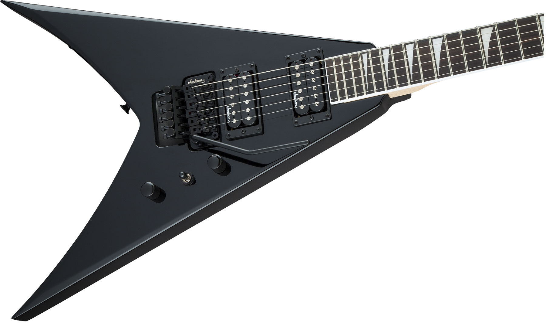 Jackson King V Js32 2h Fr Ama - Black - E-Gitarre aus Metall - Variation 2