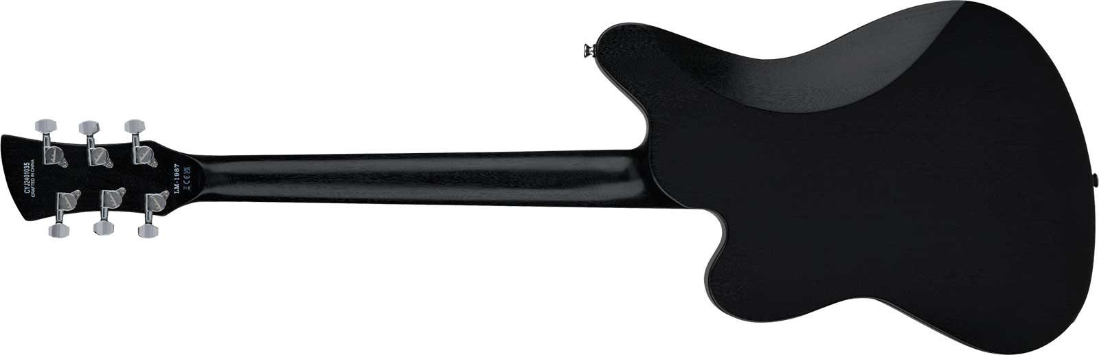 Jackson Lee Malia Lm87 Pro Signature 2h Ht Ama - Open-pore Black Semi-gloss - Retro-Rock-E-Gitarre - Variation 1