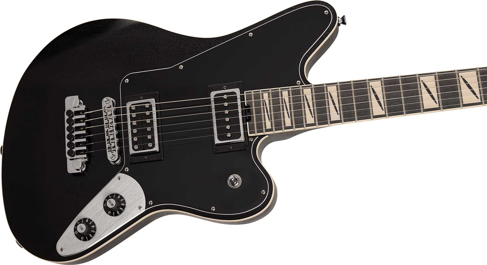 Jackson Lee Malia Lm87 Pro Signature 2h Ht Ama - Open-pore Black Semi-gloss - Retro-Rock-E-Gitarre - Variation 2