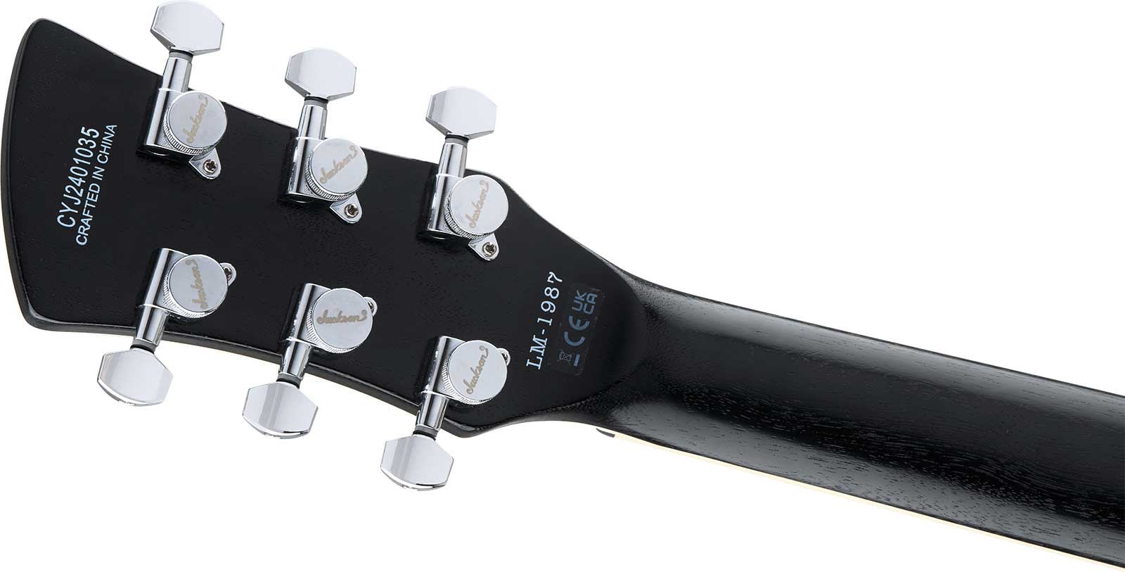 Jackson Lee Malia Lm87 Pro Signature 2h Ht Ama - Open-pore Black Semi-gloss - Retro-Rock-E-Gitarre - Variation 3
