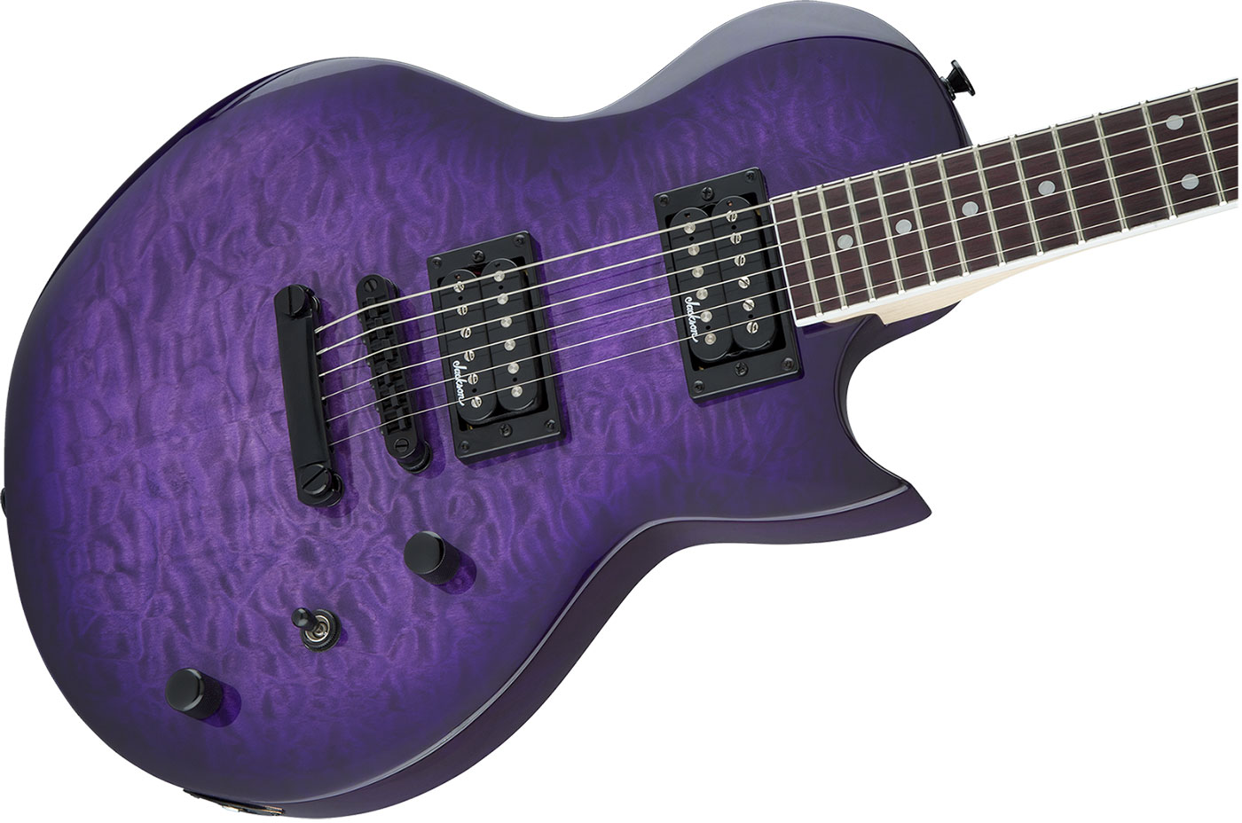 Jackson Monarkh Sc Js22q 2h Ht Ama - Transparent Purple Burst - Single-Cut-E-Gitarre - Variation 2