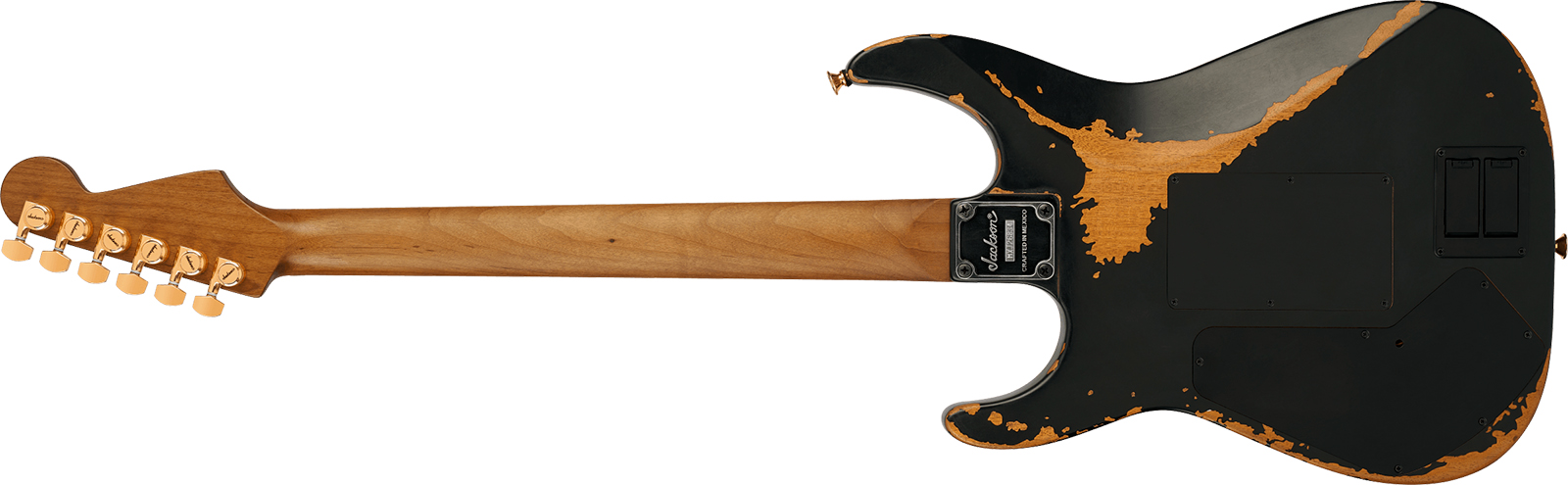 Jackson Phil Collen Pc1e Pro Mex Signature Hsh Fr Eb - Worn Black - Signature-E-Gitarre - Variation 1