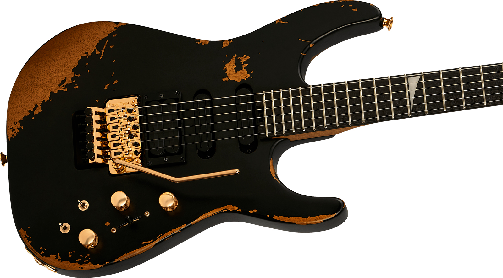 Jackson Phil Collen Pc1e Pro Mex Signature Hsh Fr Eb - Worn Black - Signature-E-Gitarre - Variation 2