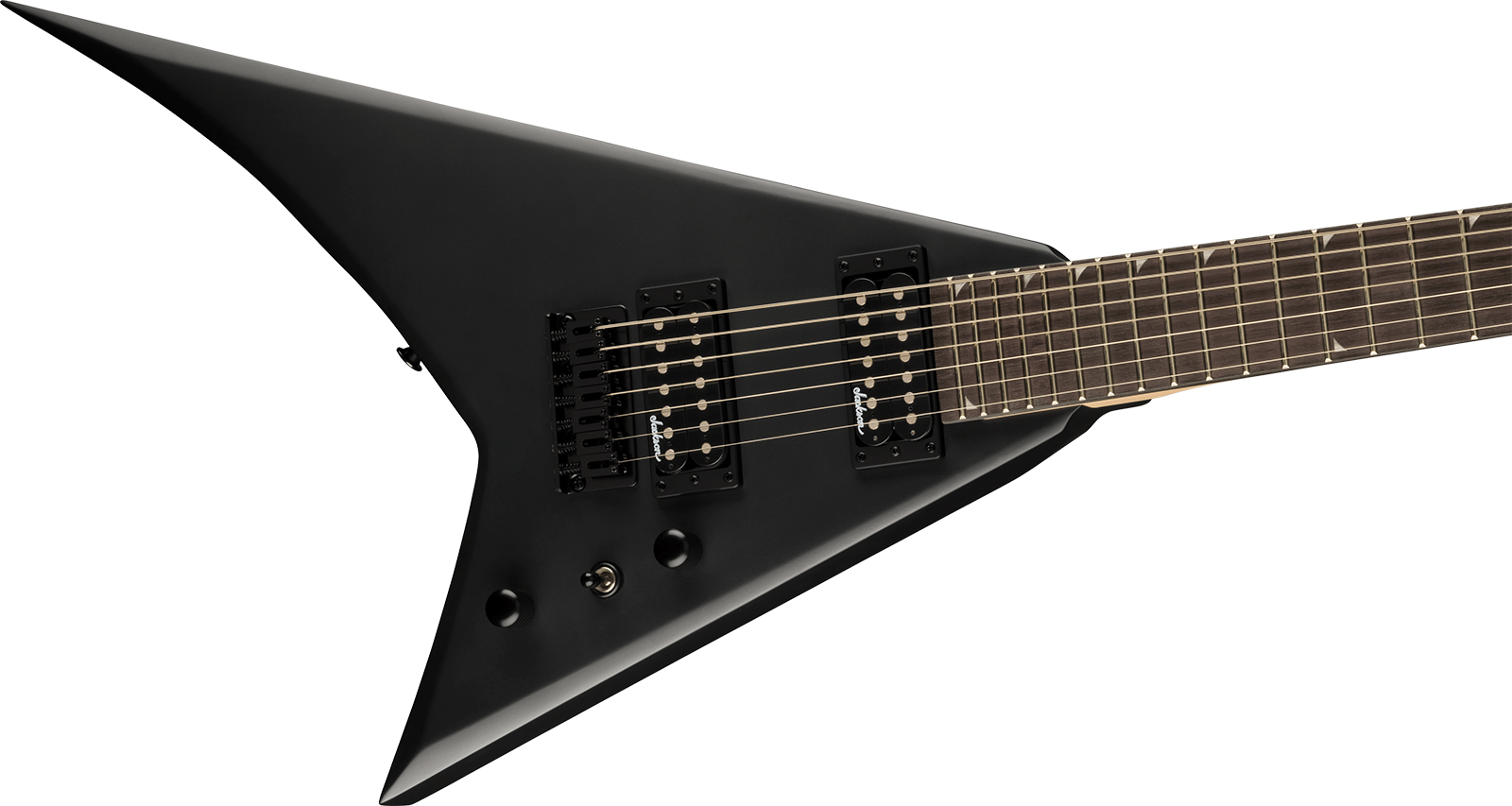 Jackson Rhoads Js22-7 Rr 7c Baryton 2h Fr Ama - Satin Black - Bariton E-Gitarre - Variation 2