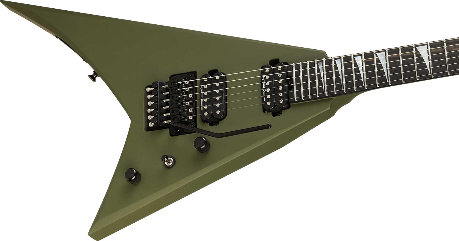 Jackson Rhoads Rr24 American 2h Seymour Duncan Fr Eb - Matte Army Drab - E-Gitarre aus Metall - Variation 2