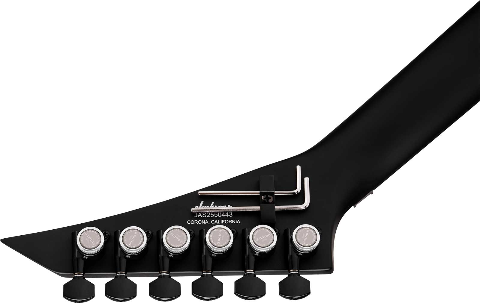 Jackson Rhoads Rr24 American 2h Seymour Duncan Fr Eb - Satin Black - E-Gitarre aus Metall - Variation 3