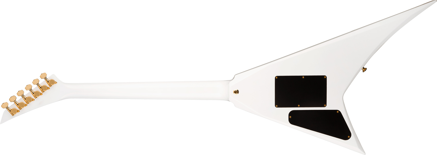 Jackson Rhoads Rr24 Hs Concept Hst Seymour Duncan Fr Eb - White With Black Pinstripes - E-Gitarre aus Metall - Variation 1