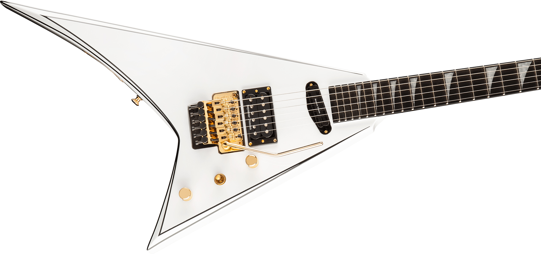Jackson Rhoads Rr24 Hs Concept Hst Seymour Duncan Fr Eb - White With Black Pinstripes - E-Gitarre aus Metall - Variation 2