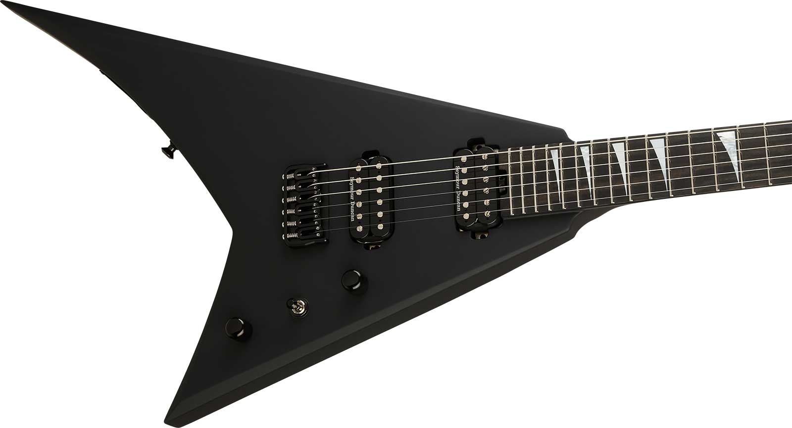 Jackson Rhoads Rr24 Rr24 Ht American 2h Seymour Duncan Ht Eb - Satin Black - E-Gitarre aus Metall - Variation 2