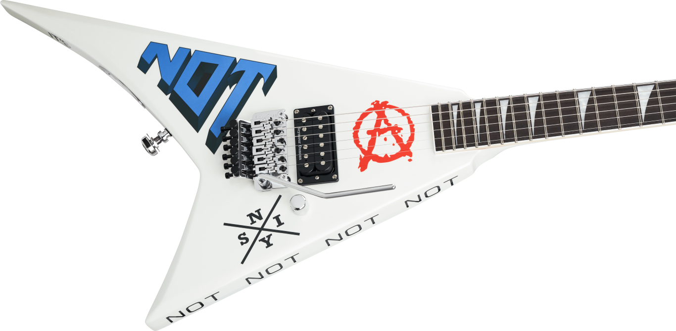 Jackson Rr-22 Legend Series Rhoads Scott Ian Signature Ltd Edition Fr 1h Eb - Pearl White - E-Gitarre aus Metall - Variation 3