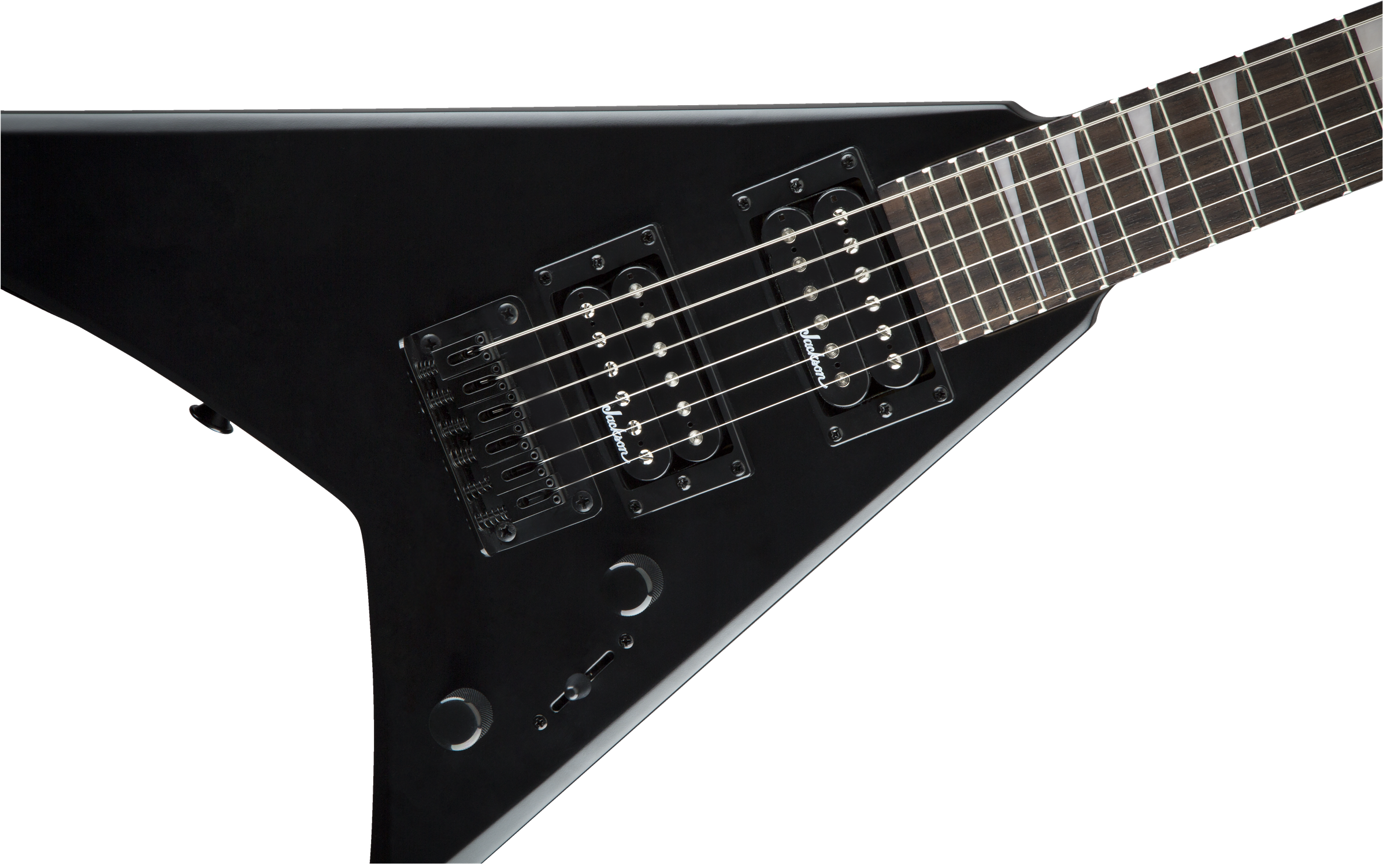Jackson Rr Minion Js1x Rhoads Diapason Court Hh Ht Ama - Satin Black - E-Gitarre für Kinder - Variation 2
