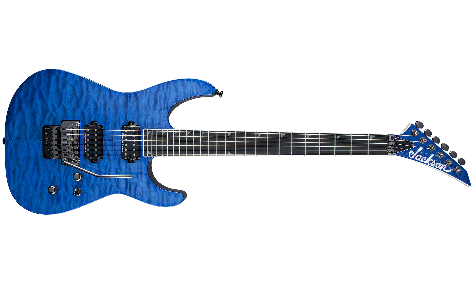 Jackson Soloist Pro Sl2q Mah Hh Seymour Duncan Fr Eb - Transparent Blue - E-Gitarre in Str-Form - Variation 1