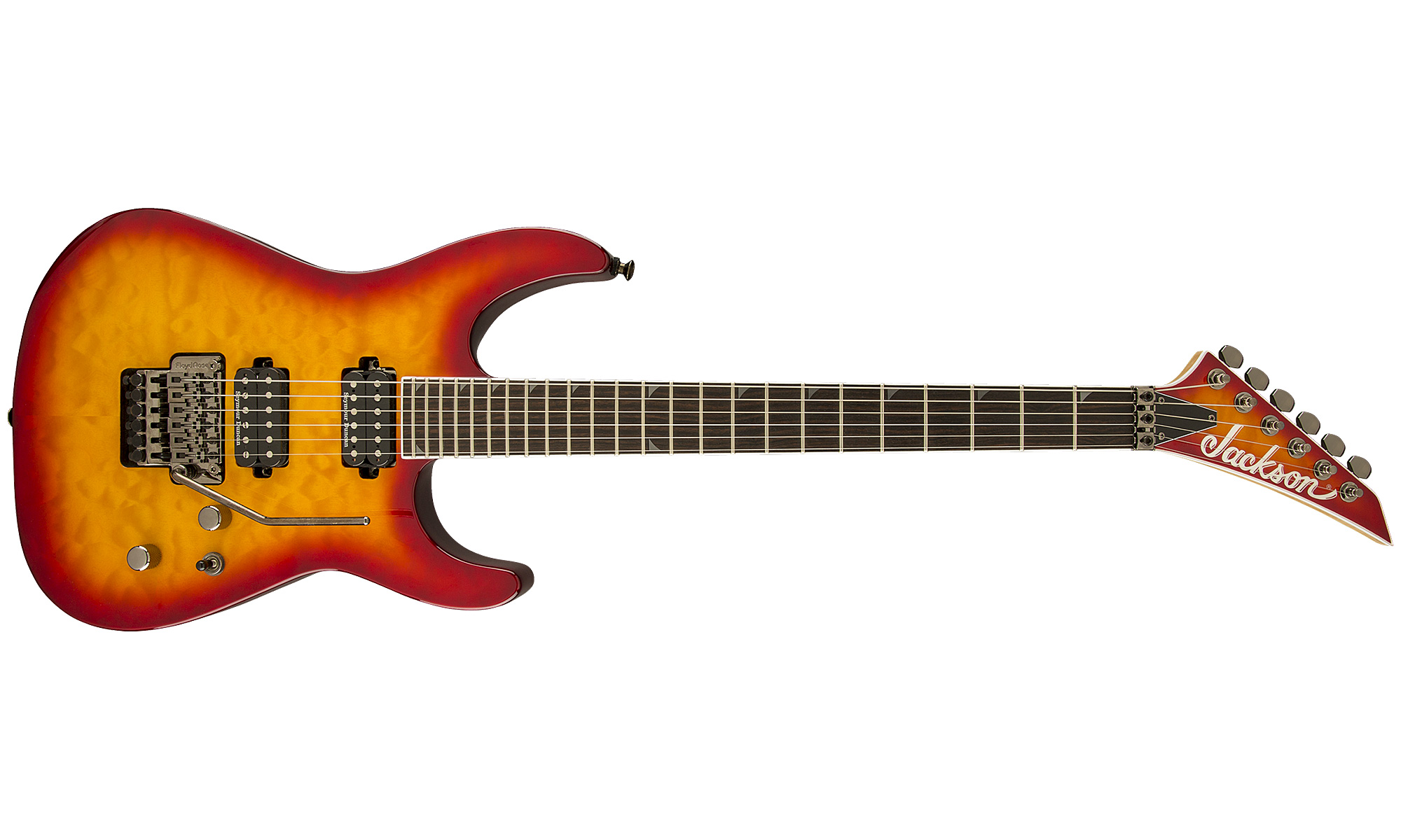 Jackson Soloist Sl2q Mah Pro Hh Seymour Duncan Fr Eb - Burnt Cherry Sunburst - E-Gitarre in Str-Form - Variation 1